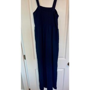 Navy Blue Jumpsuit with Pockets